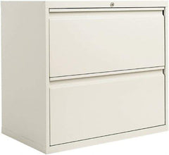 ALERA - 30" Wide x 28.38" High x 19-1/4" Deep, 2 Drawer Lateral File - Steel, Light Gray - Industrial Tool & Supply