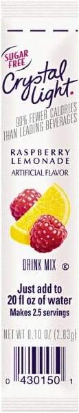 Crystal Light - On the Go, Raspberry Lemonade, .16 oz Packets, 30/Box - Industrial Tool & Supply