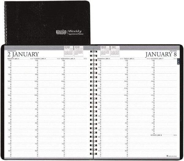 House of Doolittle - 26 Sheet, 8-1/2 x 11", Weekly Planner - Black - Industrial Tool & Supply