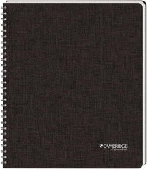 Cambridge Limited - 96 Sheet, 8-1/2 x 11", Legal (Style) Hardbound Notebook - Black - Industrial Tool & Supply