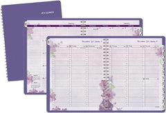 AT-A-GLANCE - 312 Sheet, 8-1/2 x 11", Weekly/Monthly Planner - Purple - Industrial Tool & Supply