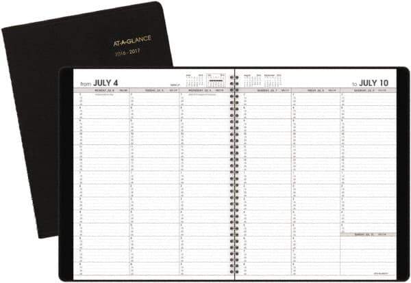 AT-A-GLANCE - 26 Sheet, 5-1/2 x 8-1/2", Accounting Book - Black - Industrial Tool & Supply