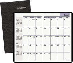 DayMinder - 24 Sheet, 8-1/8 x 10-7/8", Monthly Planner - Black - Industrial Tool & Supply