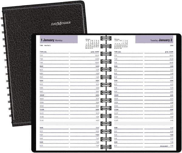 DayMinder - 312 Sheet, 11 x 17", Accounting Book - Black - Industrial Tool & Supply