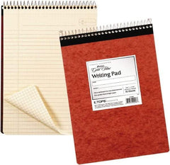 AMPAD - 70 Sheet, 6-7/8 x 8-3/4", Legal/Wide (Style) Wire Bound Notebook - Red - Industrial Tool & Supply