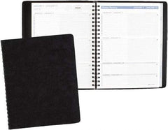 AT-A-GLANCE - 26 Sheet, 8-1/4 x 10-7/8", Appointment Book - Black - Industrial Tool & Supply
