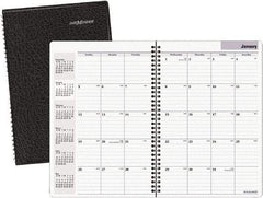 DayMinder - 24 Sheet, 7-7/8 x 11-7/8", Monthly Planner - Black - Industrial Tool & Supply