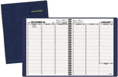 AT-A-GLANCE - 128 Sheet, 8-1/4 x 10-7/8", Weekly Planner - Navy - Industrial Tool & Supply