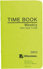 Wilson Jones - 36 Sheet, 4-1/8 x 6-3/4", Foreman\x92s Time Book - White - Industrial Tool & Supply