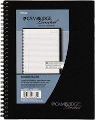 Cambridge - 80 Sheet, 4 x 8", Legal (Style) Meeting Notebook - Black - Industrial Tool & Supply