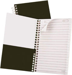 AMPAD - 100 Sheet, 4-7/8 x 8", College/Medium Notebook - Green - Industrial Tool & Supply