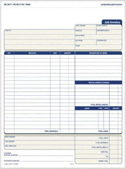 TOPS - 50 Sheet, 4-1/4 x 5-1/2", Invoice Book - Blue & White - Industrial Tool & Supply