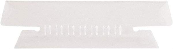 Pendaflex - 3-1/2" File Insert Label, 25 Tabs, Slide In, Hanging Divider - White Tabs, Clear Folder - Industrial Tool & Supply
