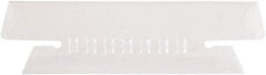 Pendaflex - 3-1/2" File Insert Label, 25 Tabs, Slide In, Hanging Divider - White Tabs, Clear Folder - Industrial Tool & Supply