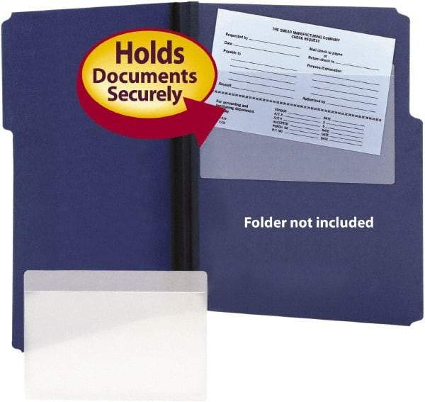 SMEAD - 5-9/16" Long x 9" Wide Label Holders Binder - Clear - Industrial Tool & Supply