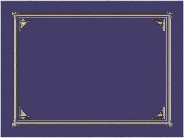 Geographic - 6 Piece Metallic Blue Document Holders-Certificate/Document - 9-3/4" High x 12-1/2" Wide - Industrial Tool & Supply