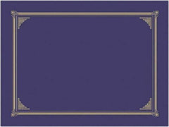 Geographic - 6 Piece Metallic Blue Document Holders-Certificate/Document - 9-3/4" High x 12-1/2" Wide - Industrial Tool & Supply