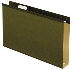 Pendaflex - 9-1/2 x 14-1/2", Legal, Standard Green, Hanging File Folder - 11 Point Stock, 1/5 Tab Cut Location - Industrial Tool & Supply