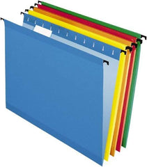Pendaflex - 8-1/2 x 11", Letter Size, Assorted Colors, Hanging File Folder - 11 Point Stock, 1/5 Tab Cut Location - Industrial Tool & Supply
