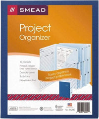 SMEAD - 8-1/2 x 11", Letter Size, Navy Blue, Expansion Folders - 1/3 Tab Cut Location - Industrial Tool & Supply