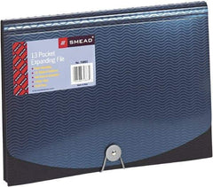 SMEAD - 8-1/2 x 11", Letter Size, Black/Blue, Expansion Folders - Industrial Tool & Supply