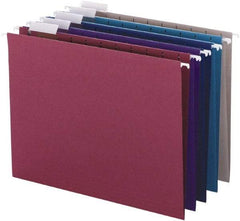 SMEAD - 8-1/2 x 11", Letter Size, Assorted Colors, Hanging File Folder - 11 Point Stock, 1/5 Tab Cut Location - Industrial Tool & Supply