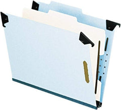 Pendaflex - 8-1/2 x 11", Letter Size, Blue, Hanging File Folder - 25 Point Stock, Right of Center Tab Cut Location - Industrial Tool & Supply
