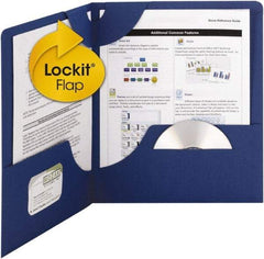 SMEAD - 11 x 8 1/2", Legal, Dark Blue, Pocket Folders - Industrial Tool & Supply