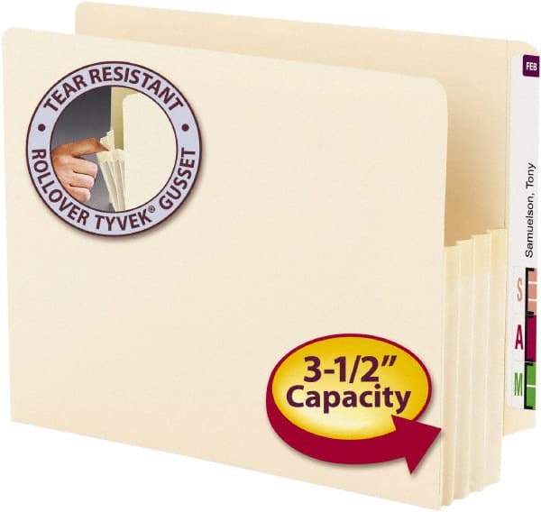 SMEAD - 8-1/2 x 11", Letter Size, Black & White, Expansion Folders - Straight Tab Cut Location - Industrial Tool & Supply