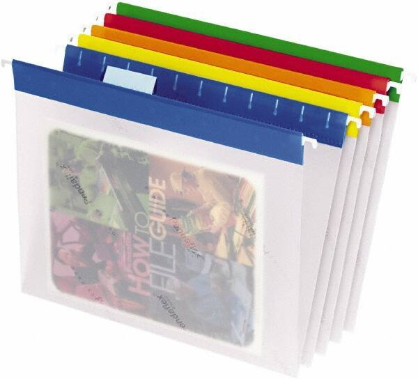 Pendaflex - 8-1/2 x 11", Letter Size, Assorted Colors, Hanging File Folder - 1/5 Tab Cut Location - Industrial Tool & Supply