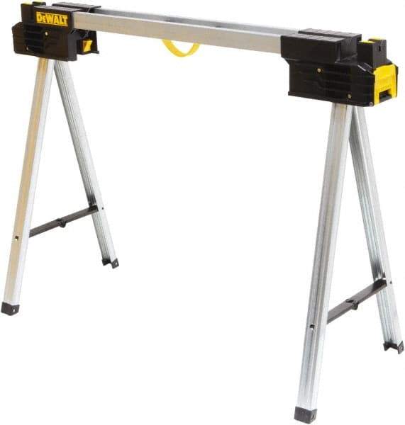 DeWALT - Ladder Folding Sawhorse - Black/Silver, Use with Lumber - Industrial Tool & Supply