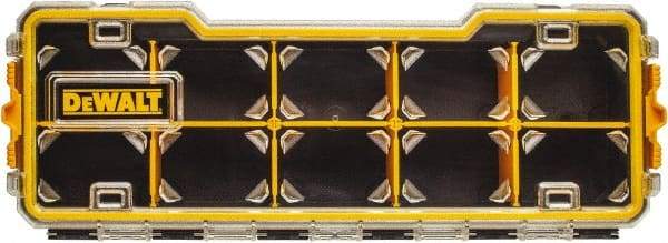 DeWALT - 6-1/2" Wide x 2-7/8" High x 17-3/8" Deep, Small Parts Compartment Box - Plastic Frame, 10 Compartments, 2-7/8" High Bin - Industrial Tool & Supply