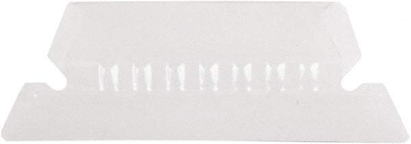 Pendaflex - 2" File Insert Label, 25 Tabs, Slide In, Hanging Divider - Clear Tabs, White Folder - Industrial Tool & Supply