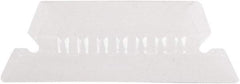 Pendaflex - 2" File Insert Label, 25 Tabs, Slide In, Hanging Divider - Clear Tabs, White Folder - Industrial Tool & Supply