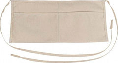 Proto - 28 to 52" Waist Apron - 2 Pocket, 6" Wide, Off White, Polyester - Industrial Tool & Supply