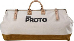 Proto - 1 Pocket Polyester/Leather Tool Bag - 17" Wide x 27" Deep x 12" High - Industrial Tool & Supply