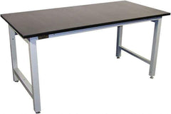 Proline - 72 Wide x 36" Deep x 36" High, Epoxy Resin Workbench - Adjustable Height Legs, Light Gray - Industrial Tool & Supply
