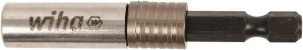 Wiha - 1/4" Insert, Hex Drive Bit Adapter - Quick Release, 1-1/2" OAL - Industrial Tool & Supply