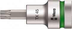 Wera - 1/2" Drive, T50 Torx Bit Socket - 2-23/64" OAL - Industrial Tool & Supply