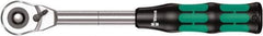 Wera - 1/2" Drive Pear Head Ratchet - Chrome Vanadium Finish, 11" OAL, 72 Gear Teeth, Ergonomic Cushion Grip Handle - Industrial Tool & Supply