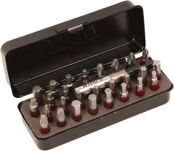 Wiha - Bit Set - #1 to #3, 1/4" Drive, 1/8 to 1/4" Hex, Phillips, Hex, Torx, Square, Pozidriv Point - Industrial Tool & Supply