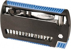 Wiha - 17 Piece, 1/4" Drive Screwdriver 1/4" Bit Ratchet Bit Set - #0 to #2 Phillips, T7 to T20 Torx, 4.5, 5.5 & 6mm Slotted - Industrial Tool & Supply