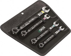 Wera - 4 Piece, 10mm to 19mm, Combination Wrench Set - Metric Measurement Standard, Chrome Vanadium Finish, Comes in Nylon Pouch - Industrial Tool & Supply