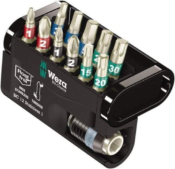 Wera - Posidriv Bit Set - 1/4" Drive - Industrial Tool & Supply