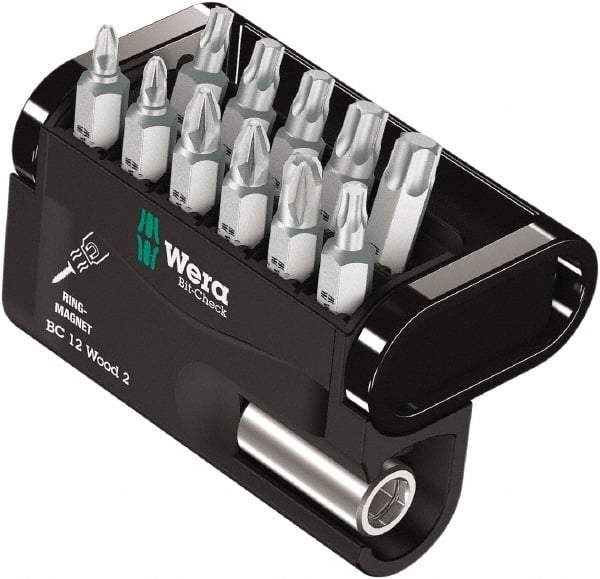 Wera - Posidriv Bit Set - 1/4" Drive - Industrial Tool & Supply
