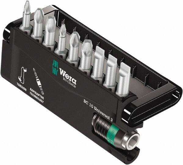 Wera - Posidriv Bit Set - 1/4" Drive - Industrial Tool & Supply