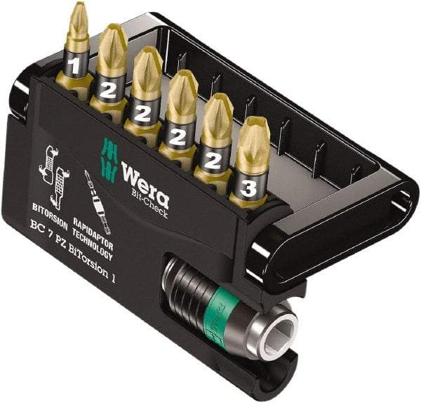 Wera - Posidriv Bit Set - 1/4" Drive - Industrial Tool & Supply