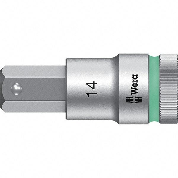 Wera - 1/2" Drive, 14mm Hex Bit Socket - 2-23/64" OAL - Industrial Tool & Supply