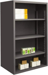 Durham - 3 Shelves, 4,950 Lb Capacity, Closed Shelving System - 60" Wide x 24" Deep x 60" High, Gray - Industrial Tool & Supply
