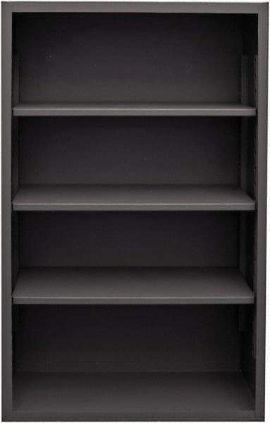 Durham - 3 Shelves, 5,700 Lb Capacity, Closed Shelving System - 36" Wide x 24" Deep x 60" High, Gray - Industrial Tool & Supply